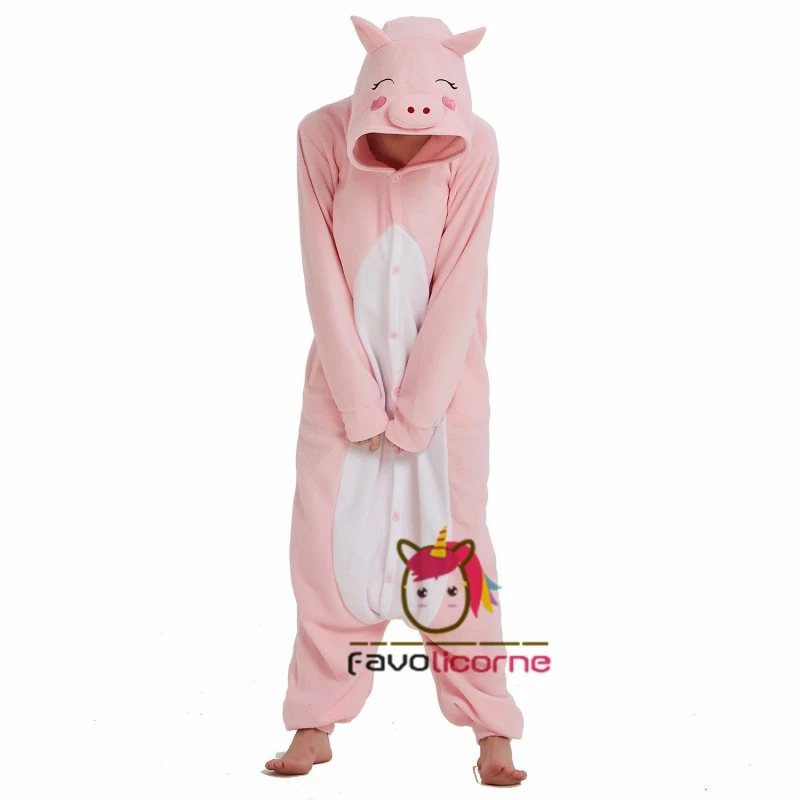 Combinaison Pyjama Cochon Rose Femme Homme 3 Combinaison Pyjama Cochon Rose Femme Homme – Image 3