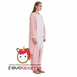 Combinaison Pyjama Lapin Rose Polaire -Favolicorne Déguisement Promos Magasin ay19051 4