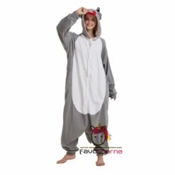 Combinaison Pyjama Loup Polaire -Favolicorne Déguisement Promos Magasin ay19066 3