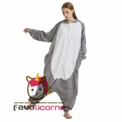 Combinaison Pyjama Loup Polaire -Favolicorne Déguisement Promos Magasin ay19066 4