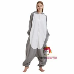 Combinaison Pyjama Loup Polaire -Favolicorne Déguisement Promos Magasin ay19066 5