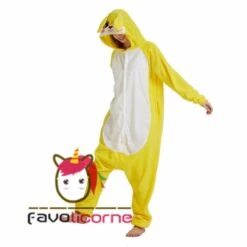 Combinaison Pyjama Lapin Bunny Jaune -Favolicorne Déguisement Promos Magasin ay19067 4