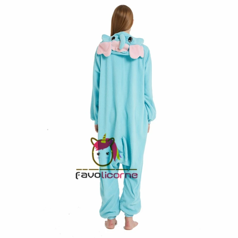 Combinaison Pyjama Éléphant Bleue 2 Combinaison Pyjama Éléphant Bleue – Image 2