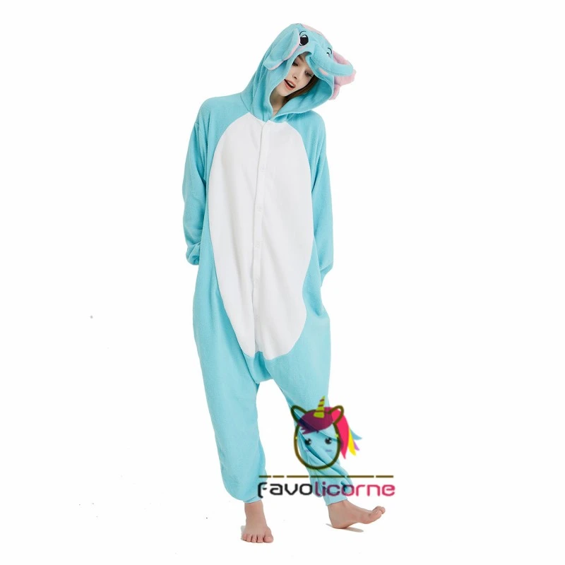 Combinaison Pyjama Éléphant Bleue 4 Combinaison Pyjama Éléphant Bleue – Image 4