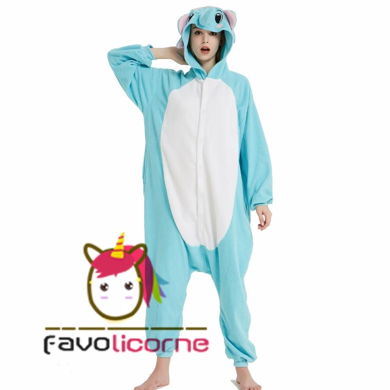 Combinaison Pyjama Éléphant Bleue 5 Combinaison Pyjama Éléphant Bleue – Image 5