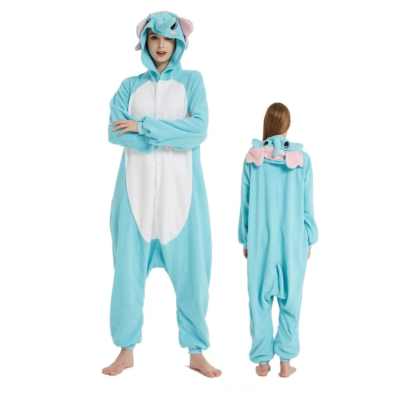 Combinaison Pyjama Éléphant Bleue 1 Combinaison Pyjama Éléphant Bleue