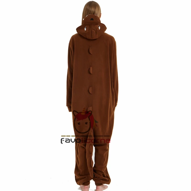 Combinaison Pyjama Marron Dinosaure 2 Combinaison Pyjama Marron Dinosaure – Image 2