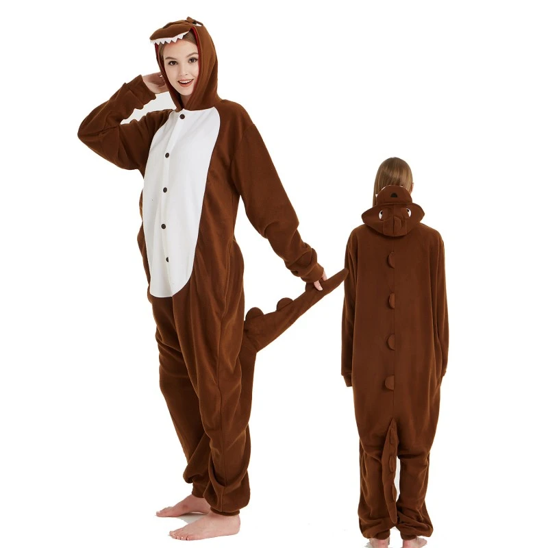 Combinaison Pyjama Marron Dinosaure 1 Combinaison Pyjama Marron Dinosaure