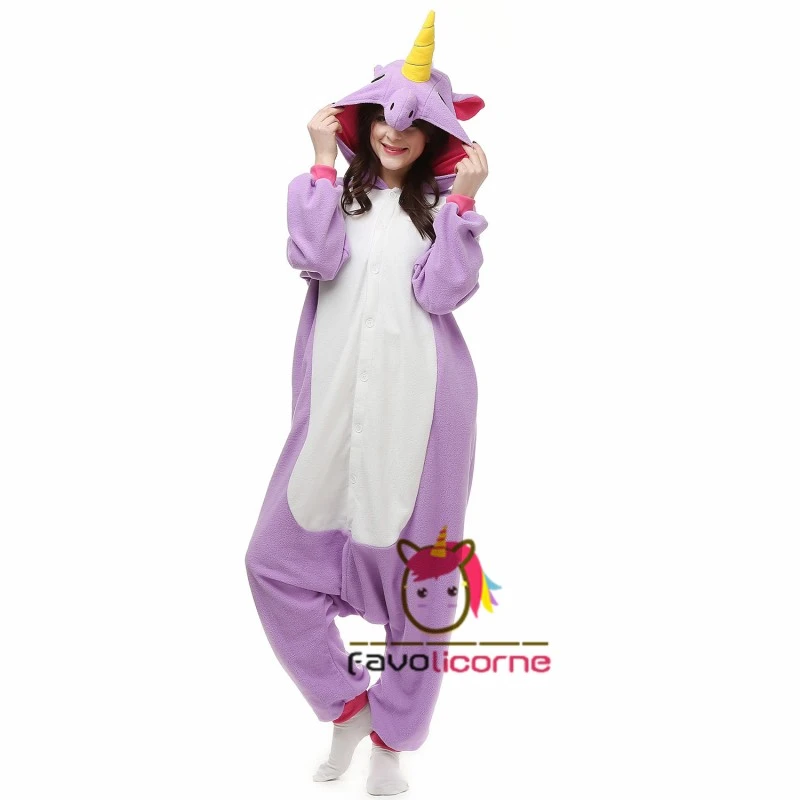 Combinaison Pyjama Violet Licorne 3 Combinaison Pyjama Violet Licorne – Image 3