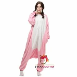 Combinaison Pyjama Licorne Rose Polaire -Favolicorne Déguisement Promos Magasin ay19084 3