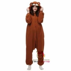 Combinaison Pyjama Marron Bear Polaire -Favolicorne Déguisement Promos Magasin ay19092 3