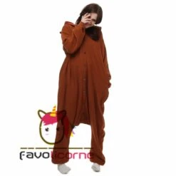 Combinaison Pyjama Marron Bear Polaire -Favolicorne Déguisement Promos Magasin ay19092 4