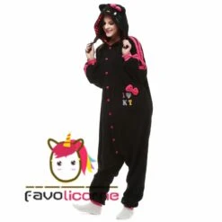 Combinaison Pyjama Kitty Chat 11 Combinaison Pyjama Kitty Chat -Favolicorne Déguisement Promos Magasin ay19102 4