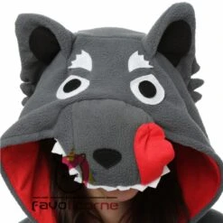 Combinaison Pyjama Loup Femme Homme -Favolicorne Déguisement Promos Magasin ay19106 6