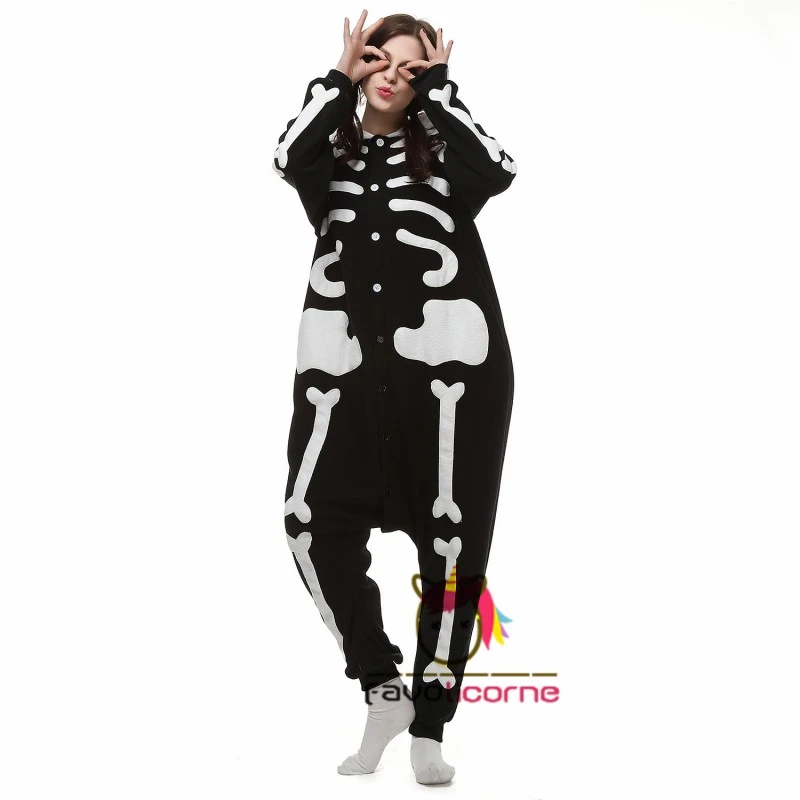 Combinaison Pyjama Squelette Adulte 4 Combinaison Pyjama Squelette Adulte – Image 4