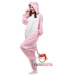 Combinaison Pyjama Cochon Rose Adulte 10 Combinaison Pyjama Cochon Rose Adulte -Favolicorne Déguisement Promos Magasin ay19117 3