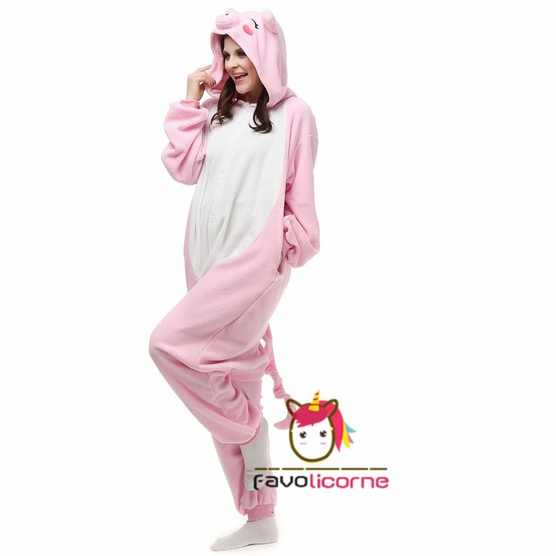 Combinaison Pyjama Cochon Rose Adulte 4 Combinaison Pyjama Cochon Rose Adulte – Image 4