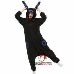 Combinaison Pyjama Pokemon Monster Bleue Femme Homme -Favolicorne Déguisement Promos Magasin ay19122 3