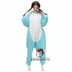 Combinaison Pyjama Éléphant Bleue Femme Homme -Favolicorne Déguisement Promos Magasin ay19128 2