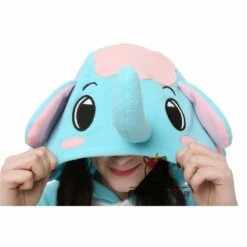 Combinaison Pyjama Éléphant Bleue Femme Homme -Favolicorne Déguisement Promos Magasin ay19128 5