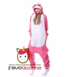 Combinaison Pyjama Lapin Rose -Favolicorne Déguisement Promos Magasin ay19140 4