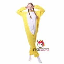 Combinaison Pyjama Lapin Jaune -Favolicorne Déguisement Promos Magasin ay19146 5