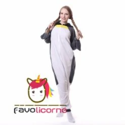 Combinaison Pyjama Pingouin Gris -Favolicorne Déguisement Promos Magasin ay19148 4