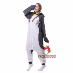 Combinaison Pyjama Pingouin Gris -Favolicorne Déguisement Promos Magasin ay19148 5