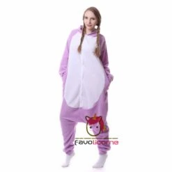 Combinaison Pyjama Violet Lapin -Favolicorne Déguisement Promos Magasin ay19152 2