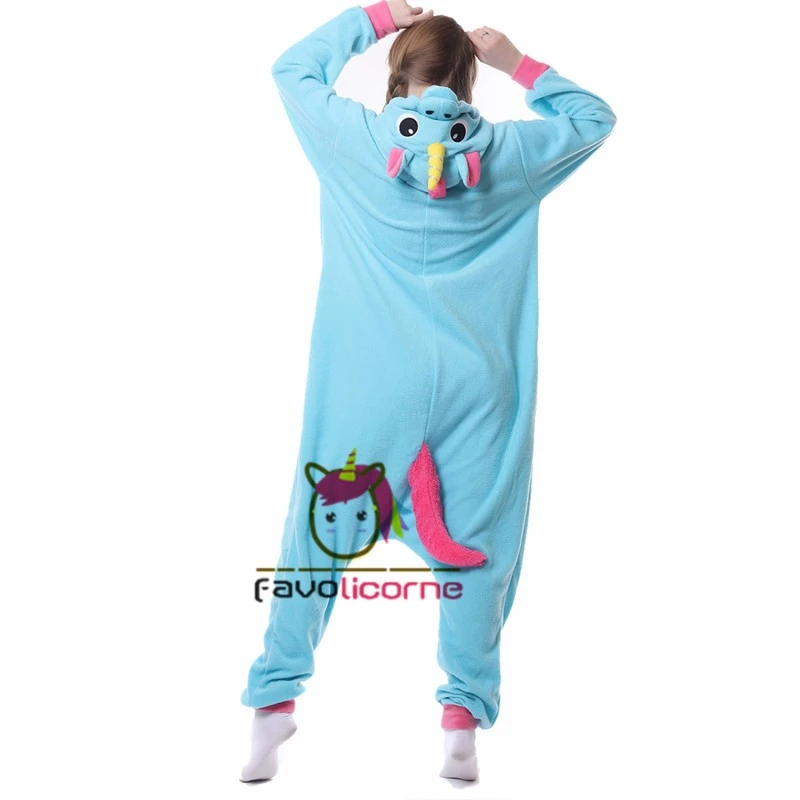 Combinaison Pyjama Licorne Bleue Polaire 2 Combinaison Pyjama Licorne Bleue Polaire – Image 2