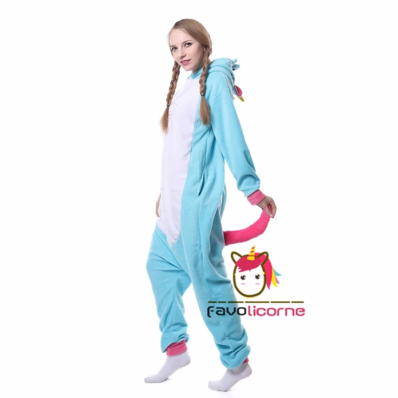 Combinaison Pyjama Licorne Bleue Polaire 6 Combinaison Pyjama Licorne Bleue Polaire – Image 6