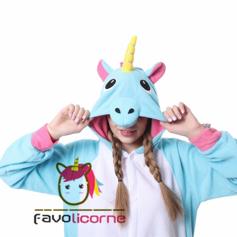 Combinaison Pyjama Licorne Bleue Polaire 7 Combinaison Pyjama Licorne Bleue Polaire – Image 7