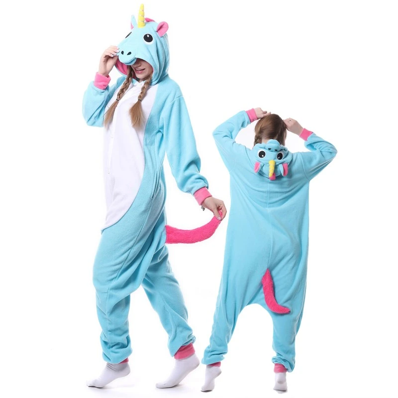 Combinaison Pyjama Licorne Bleue Polaire 1 Combinaison Pyjama Licorne Bleue Polaire