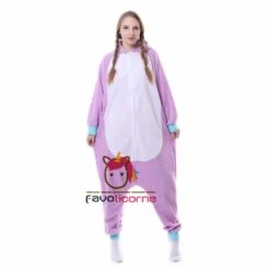 Combinaison Pyjama Licorne Violet -Favolicorne Déguisement Promos Magasin ay19156 1