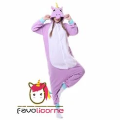 Combinaison Pyjama Licorne Violet -Favolicorne Déguisement Promos Magasin ay19156 6