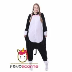 Combinaison Pyjama Chat Noir 13 Combinaison Pyjama Chat Noir -Favolicorne Déguisement Promos Magasin ay19163 6