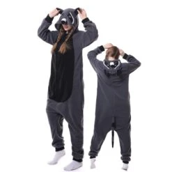 Combinaison Pyjama Raccoon Gris