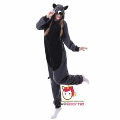 Combinaison Pyjama Raccoon Gris -Favolicorne Déguisement Promos Magasin ay19168 3