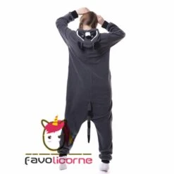Combinaison Pyjama Raccoon Gris -Favolicorne Déguisement Promos Magasin ay19168 6