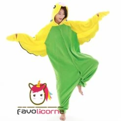 Combinaison Pyjama Perruche Verte Jaune 13 Combinaison Pyjama Perruche Verte Jaune -Favolicorne Déguisement Promos Magasin ay19174 6