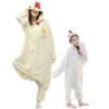 Combinaison Pyjama Poulet Blanc Adulte & Enfant