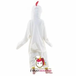Combinaison Pyjama Poulet Blanc Adulte & Enfant -Favolicorne Déguisement Promos Magasin ay19560 9