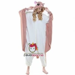 Combinaison Pyjama Femme Homme Écureuil Volant -Favolicorne Déguisement Promos Magasin ay19567 11