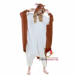 Combinaison Pyjama Femme Homme Écureuil Volant -Favolicorne Déguisement Promos Magasin ay19567 5