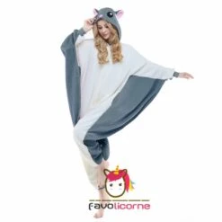 Combinaison Pyjama Femme Homme Écureuil Volant -Favolicorne Déguisement Promos Magasin ay19567 9