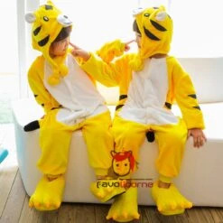 Combinaison Pyjama Enfants Tigre Capuche Garçon & Fille Déguisement Déguisement -Favolicorne Déguisement Promos Magasin fk19001 2