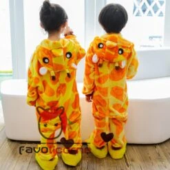 Combinaison Pyjama Enfants Girafe Capuche Garçon & Fille Déguisement Déguisement -Favolicorne Déguisement Promos Magasin fk19004 4