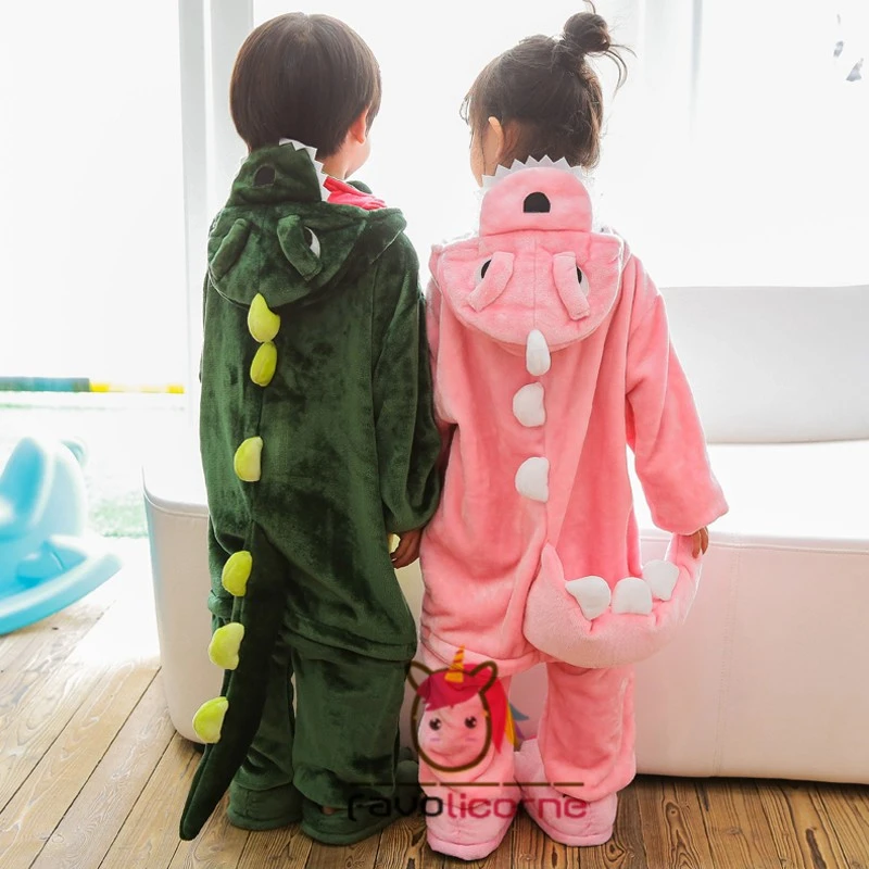 Combinaison Pyjama Enfants Dinosaure Capuche Garçon & Fille Déguisement Déguisement 2 Combinaison Pyjama Enfants Dinosaure Capuche Garçon & Fille Déguisement Déguisement – Image 2