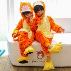 Combinaison Pyjama Enfants Winnie L'Ourson Tigrou Capuche Garçon & Fille Déguisement Déguisement -Favolicorne Déguisement Promos Magasin fk19013 3