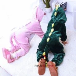 Combinaison Pyjama Enfants Vert And Rose Dinosaure Garçon & Fille Déguisement Déguisement -Favolicorne Déguisement Promos Magasin fk19015 3